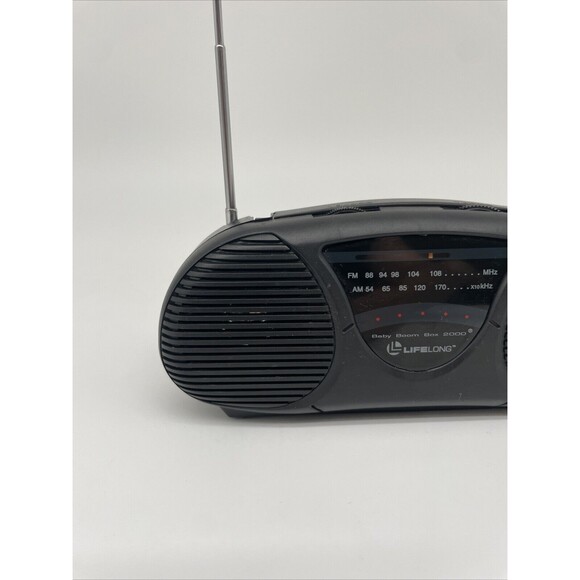 Lifelong Baby Boom Box AM FM Radio Portable Black Battery *TESTED WORKING* - Picture 3 of 10